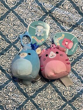 SQUISHMALLOWS 2PC. Lot GERALDINE & XAM Mini Plushies